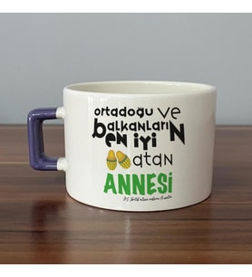 Ortadoğu ve Balkanları  En iyi Baskılı Mor Kulplu C Fincan