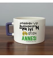 Ortadoğu ve Balkanları  En iyi Baskılı Mor Kulplu C Fincan