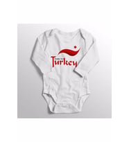 Unisex Bebek Beyaz Made In Turkey Yazılı