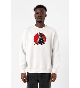 Rurouni Kenshin Samurai Logo Minimal Beyaz Erkek 2ip Sweatshirt