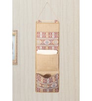 Etnik Garnili 3 Cepli Çok Amaçlı Askılı Duvar Tipi Dolap Içi Banyo Mutfak Düzenleyici Organizer 20 x 60