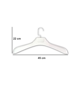 6'lı Plastik Lama Kancalı Ceket, Palto ve Kaban Askısı 45 cm, 1. Sınıf Kalite