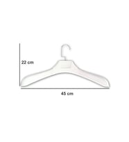 6'lı Plastik Lama Kancalı Ceket, Palto ve Kaban Askısı 45 cm, 1. Sınıf Kalite