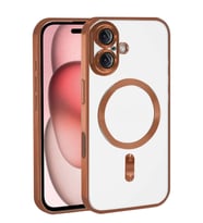 Apple iPhone 17 PRO Kılıf Kamera Lens Korumalı Renkli Magsafe Şeffaf Silikon Turuncu