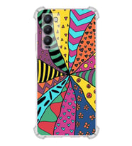 PrintiFy Tecno Camon 18 Uyumlu Retro Color 4 Baskılı Şeffaf Köşe Korumalı Antişok Kılıf