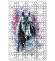 Cakapuzzle Eski Yelesi Örgülü At Figürü Görseli Puzzle Yapboz MDF (Ahşap) (120 Parça)