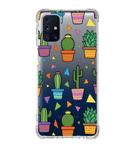 PrintiFy Samsung Galaxy M31s Uyumlu Water Color 4 Baskılı Şeffaf Köşe Korumalı Antişok Kılıf