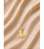 Kişiye Özel Minimal Ördek Kolye 925K Gümüş (Gold)