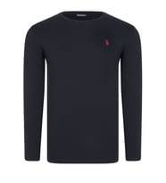 T8588 DEWBERRY BİSİKLET YAKA UZUN KOL T-SHIRT-DÜZ SİYAH
