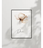 Dua Minimal Çiçek Temalı Duvar Poster