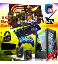 DAGMOR BNGİ78G İNTEL İ7 16 GB RAM 500 GB M2 NVME SSD 8 GB GPU KART 27' CURVED FULL TAKIM SET PC (Siyah)