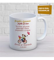 Kişiye Özel İsim Yazılabilir Sevgi Temalı Kupa Bardak