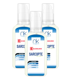 Sarcopte Cilt Bakım Losyonu Güçlü Formül Lavanta Kokulu 125 ml * 3 Lü Avantaj Paket