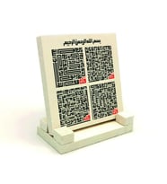 4 Kul (Kafirun, İhlas, Felak ve Nas) SureleriYazılı Doğaltaş Masaüstlük