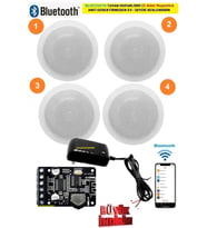 Tavan Hoparlör Seti Bluetooth Özellikli (4 Tavan Hoparlör) Anfi Kullanmadan Ev-Işyerini Seslendirin