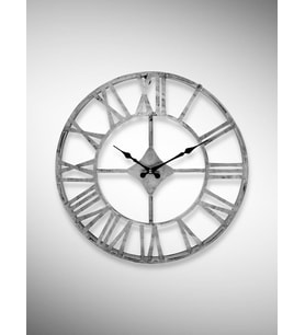 DM30 Serisi Roma Rakamlı Metal Duvar Saati Siyah 30 CM