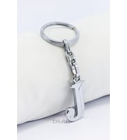 Gümüş Renkli Küçük Metal J Harfi Anahtarlık / Harfli Çanta Süsü