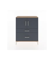 Arges Şifonyer 2 Raflı 2 Çekmeceli 2 Kapaklı 88x30x106 Çam-Antrasit