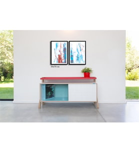 Çerçeveli Doku Efektli Tablo Seti 105x70 cm