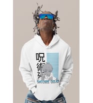 Satoru Gojo Baskılı Unisex Oversize Jujutsu Kaisen Anime Dizi Karakter Hoodie
