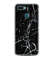 Oppo A5S A15 A16 A54 A55 A73 A74 Kılıf Desemli Silikon Black Marble 3 1382