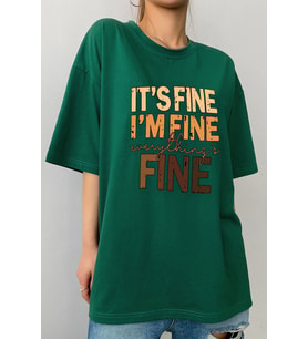 Unisex Fine Baskılı T-shirt (Yeşil)
