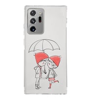 Samsung Galaxy Note 20 Ultra Kamera Korumalı Kapak Aşk Tasarımlı  Şeffaf Kılıf