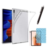 Samsung Galaxy Tab S7 Fe T737 Uyumlu Şeffaf Kılıf Cam Kalem Set