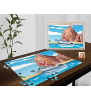 BK Gift Kişiye Özel Tatilci Kadın Tasarımlı 1000 Parça Profesyonel Puzzle-3, 1000 Puzzle, Arkadaşa Hediye