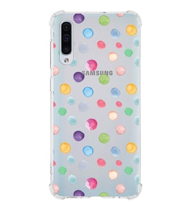 PrintiFy Samsung Galaxy A50s Uyumlu Water Color 6 Baskılı Şeffaf Köşe Korumalı Antişok Kılıf