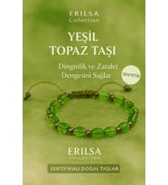 Sertifikalı Sentetik Yeşil Topaz Taşı Bileklik – Canlılık ve Dinginliğin Uyumu (Çok Renkli)