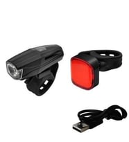 Jıng-Yı Ön Arka Şarjlı Faf 450 Lümen Stop Set JY-7029 + JY-6217T (Siyah-Kırmızı)