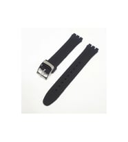 17mm Swatch Uyumlu Siyah Slikon Saat Kordonu