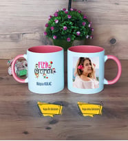 Fizik Öğretmeni Kupa Bardak Pembe Fotoğraflı Öğretmenler Günü Hediyesi