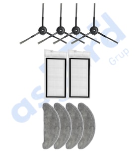 Roidmi Eve - Eve Plus Uyumlu 4 Yan Fırça 2 Filtre 4 Mop PKT-iasgf0000661