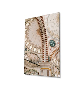 Cami Motif Dini Duvar Dekoru Cam Tablo 4mm Dayanıklı Temperli Cam (Çok Renkli)