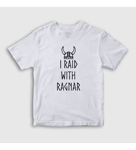 Presmono Unisex Çocuk Beyaz Raid Vikings T-Shirt 222511tt (Beyaz)