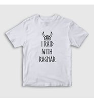 Presmono Unisex Çocuk Beyaz Raid Vikings T-Shirt 222511tt (Beyaz)