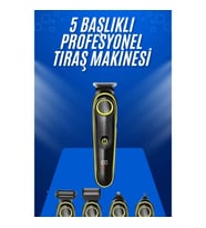 Mey İthalat® Tıraş Makinesi Şarjlı 5 Başlıklı Burun ve Kulak Temizleme