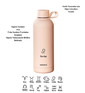 Kişiye Özel Karaca Çelik Sızdırmaz Termos 500 ml Özel Tasarımlı & Fotoğraflı (Mocha)