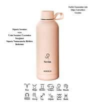 Kişiye Özel Karaca Çelik Sızdırmaz Termos 500 ml Özel Tasarımlı & Fotoğraflı (Mocha)