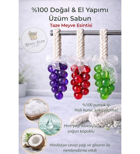 El Yapımı Üzüm Salkım Sabun(Kırmızı-Mor-Yeşil)