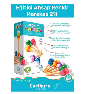 Özel Üretim Zeka Geliştirici Eğitici Kişisel Gelişim Çocuk Ahşap Renkli Marakas 2'li