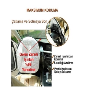 Oto Direksiyon Güneşliği Araç Araba Direksiyon Kılıfı Koruma Örtüsü Güneşlik Gölgelik