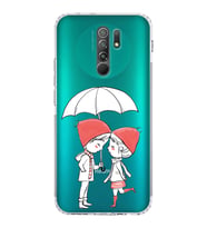 Xiaomi Redmi 9  Kamera Korumalı Kapak Aşk Tasarımlı Şeffaf  Kılıf