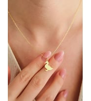 Kişiye Özel Ördek Figürlü Kolye 925K Gümüş (Gold)