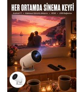 Sevgiliye Özel Hediye Ayaklı Sinema Projektörü Projeksiyon Yeni Nesil