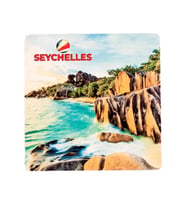 Seyşeller Temalı Ahşap Bardak Altlığı (Çok Renkli)