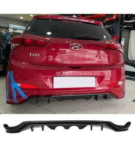 Hyundai i20 R20 Arka Ek Difüzör Difizör Plastik Parlak Siyah 2014 2015 2016 2017 Arka-difizör-bodykit-ek