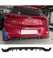 Hyundai i20 R20 Arka Ek Difüzör Difizör Plastik Parlak Siyah 2014 2015 2016 2017 Arka-difizör-bodykit-ek